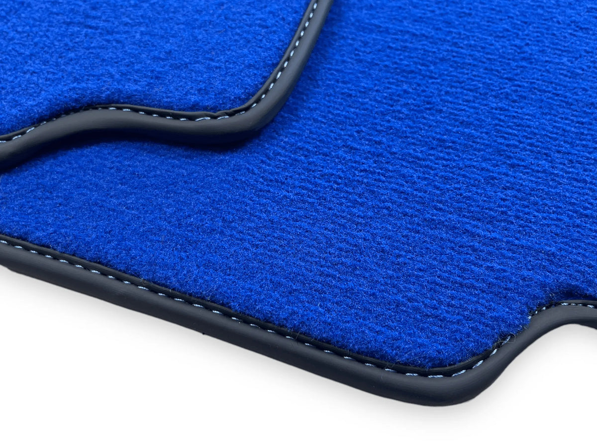 Blå Bilmatter For Ferrari F430 2004-2009 Med Karbonfiber Lær - AutoWin