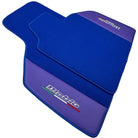 Blue Floor Mats for Lamborghini Diablo (1990-2001) with Purple Leather - AutoWin