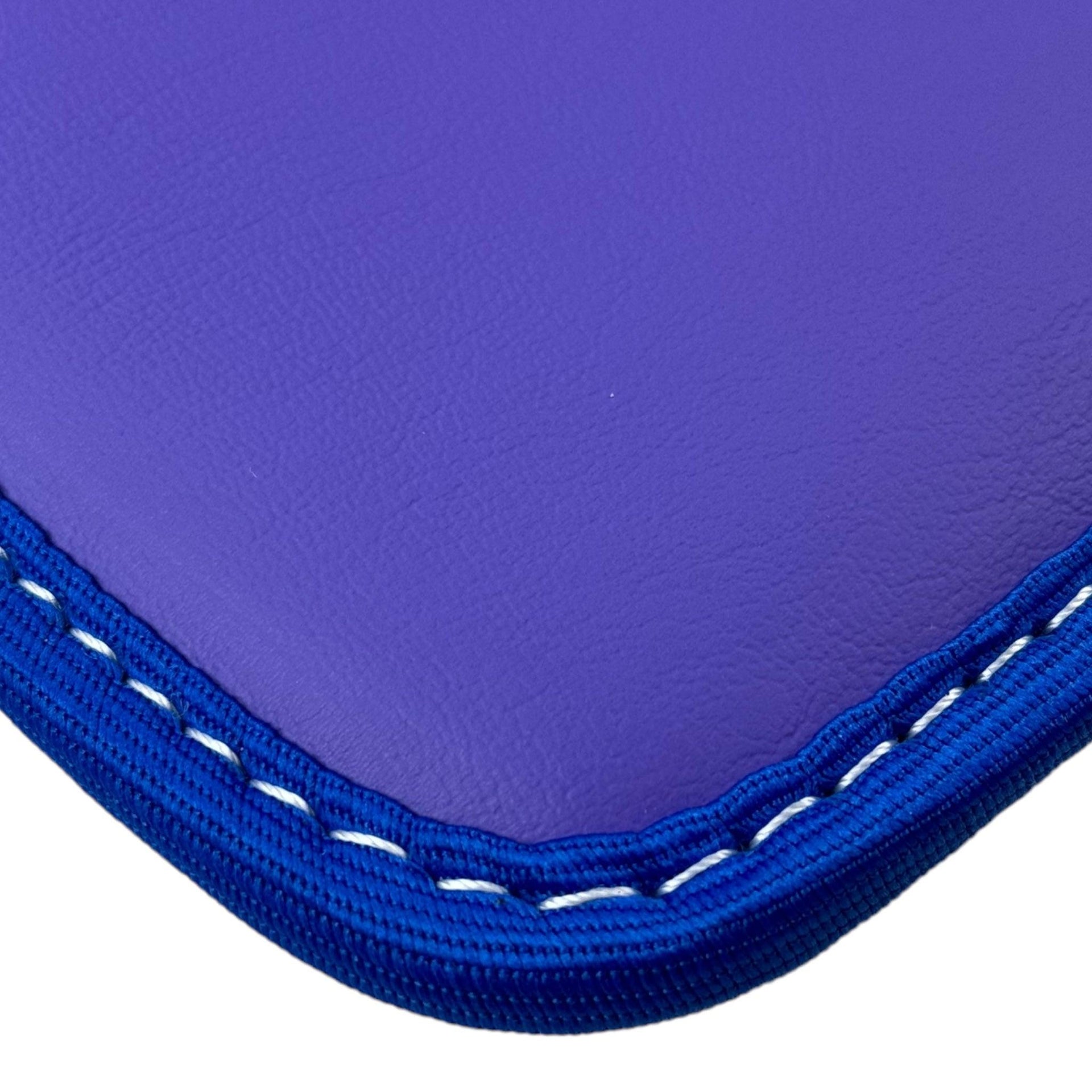 Blue Floor Mats for Lamborghini Diablo (1990-2001) with Purple Leather - AutoWin