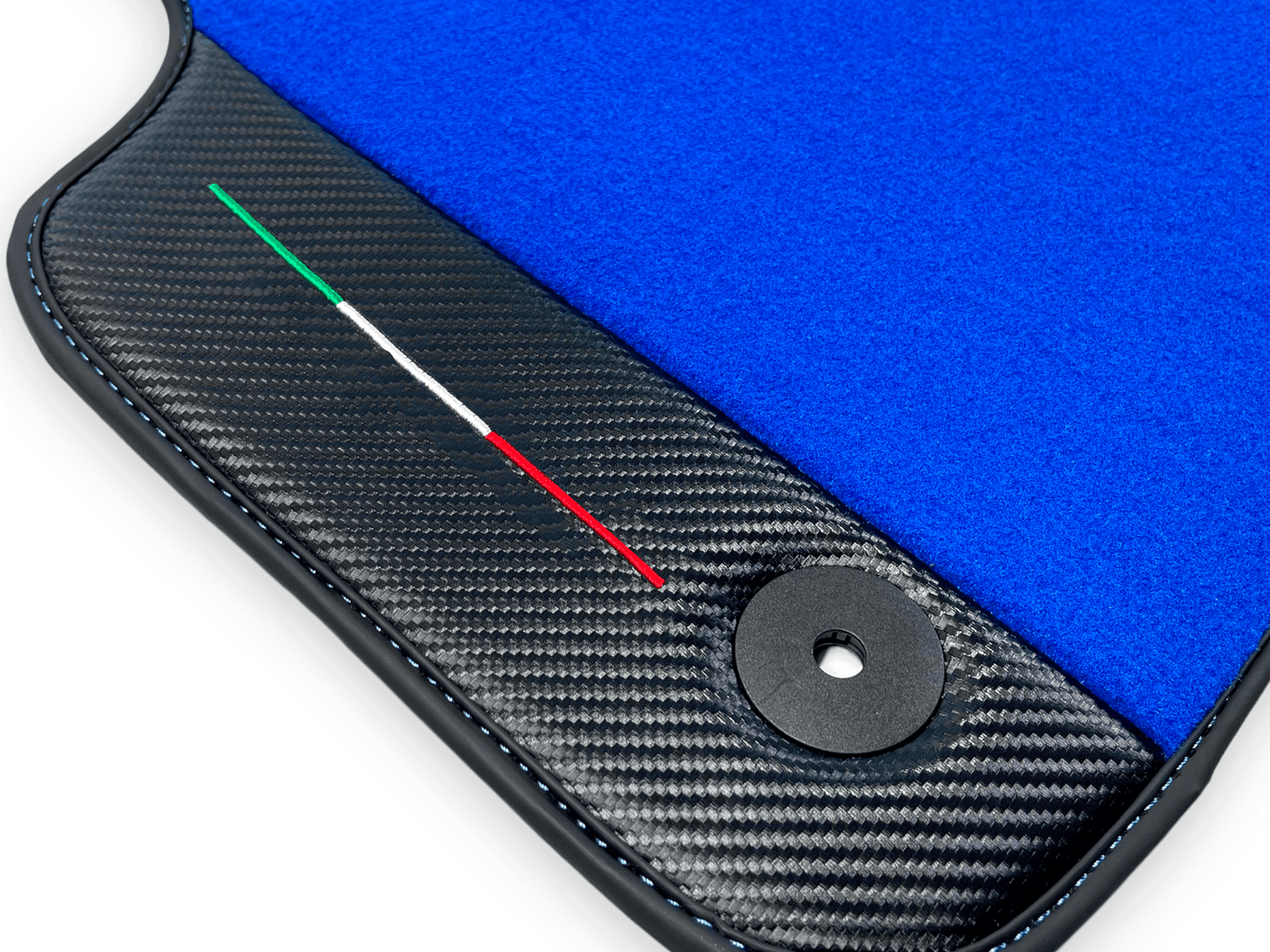 Blue Floor Mats For Lamborghini Urus With Carbon Leather - AutoWin
