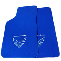 Blue Floor Mats for Pontiac FireBird (1970-1981) with Trans Am Logo - AutoWin