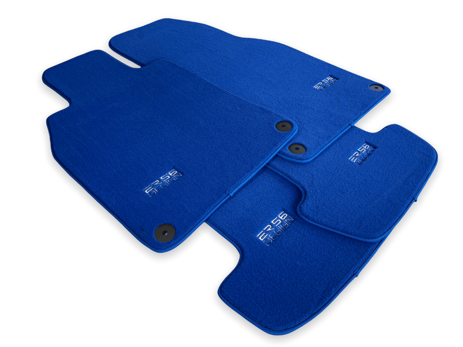 Blue Floor Mats for Porsche Cayenne (2018-2023) | ER56 Design - AutoWin