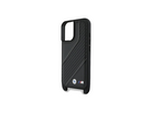 Black BMW M Edition Carbon Stripe & Strap Hardcase for iPhone 16 (6.1")