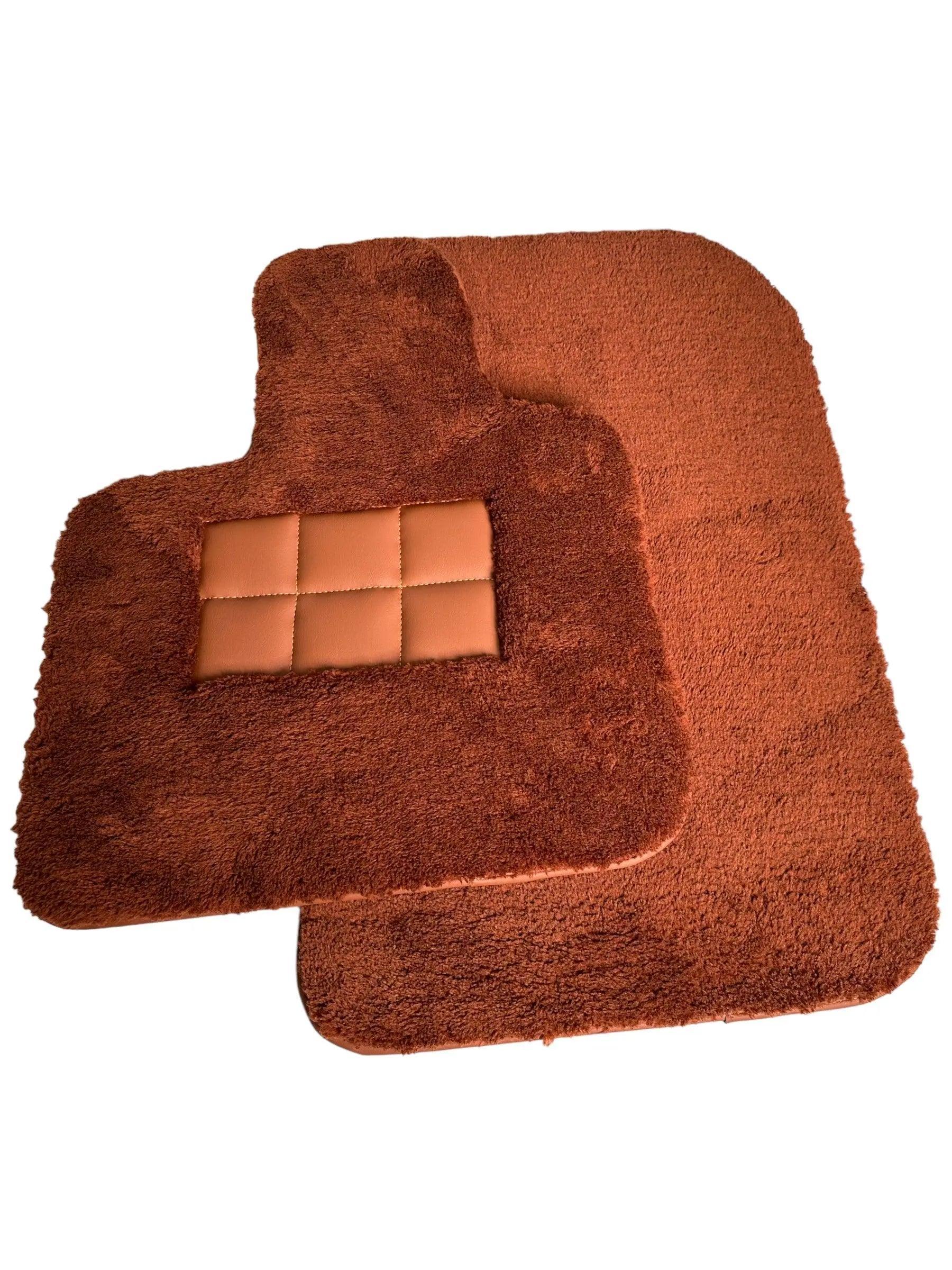 Brown Sheepskin Floor Mats For Bentley Flying Spur (2005-2013) Er56 Design Brand - AutoWin