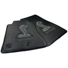 Carbon Fiber Floor Mats for Ford Mustang GT500 Shelby (2015-2021) with Cobra Sewing - AutoWin