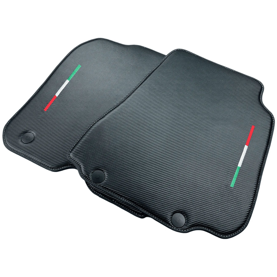 Carbon Fiber Leather Floor Mats For Ferrari F12 Berlinetta (2012-2022) - AutoWin