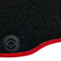 Carbon Fiber Leather Floor Mats for Ferrari F12 Berlinetta (2012-2022) | Red Trim