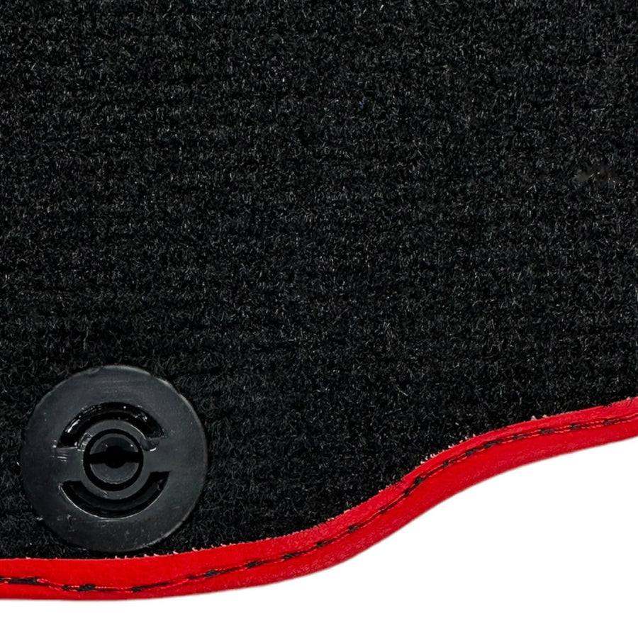 Carbon Fiber Leather Floor Mats for Ferrari F12 Berlinetta (2012-2022) | Red Trim