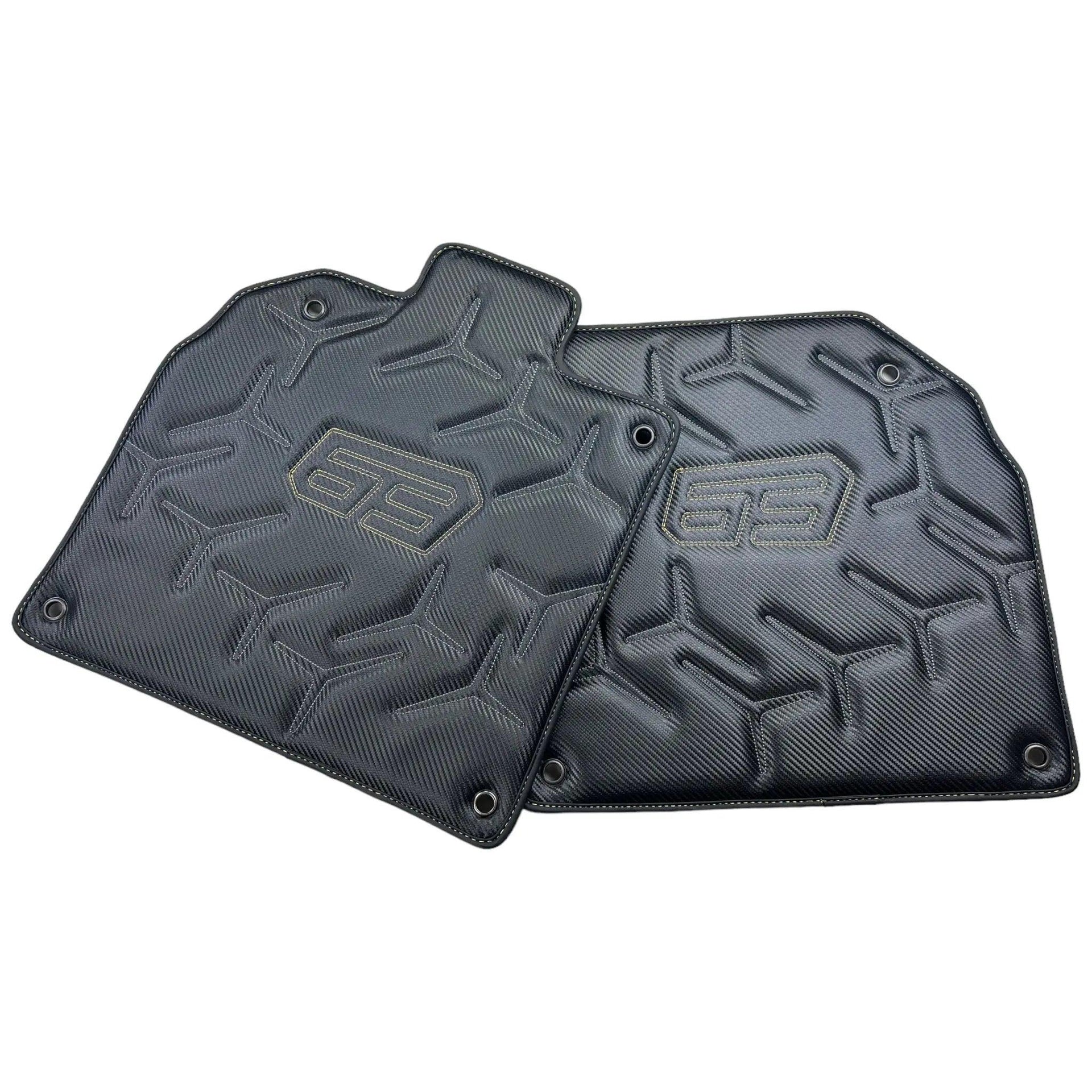 Carbon Leather Floor Mats for Lamborghini Aventador SVJ 63 Edition - AutoWin