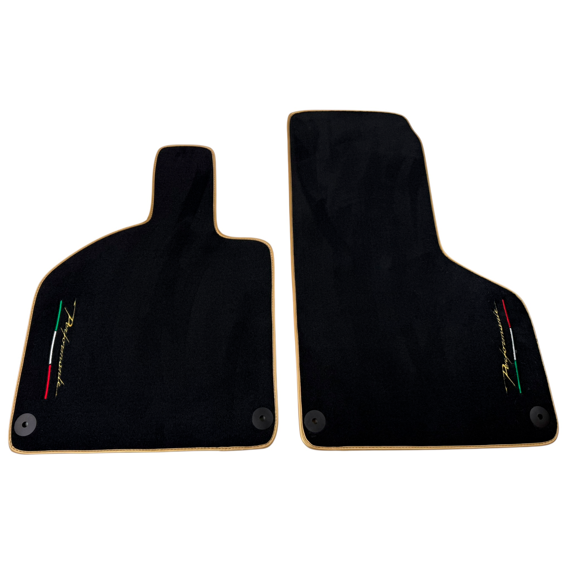 Black Carpet Floor Mats for Lamborghini Huracan Performante – Optional Alcantara Pillows Set of 2