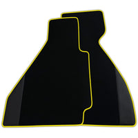 Custom Black Floor Mats for Ferrari 328 GTB (1985-1989) with Leather