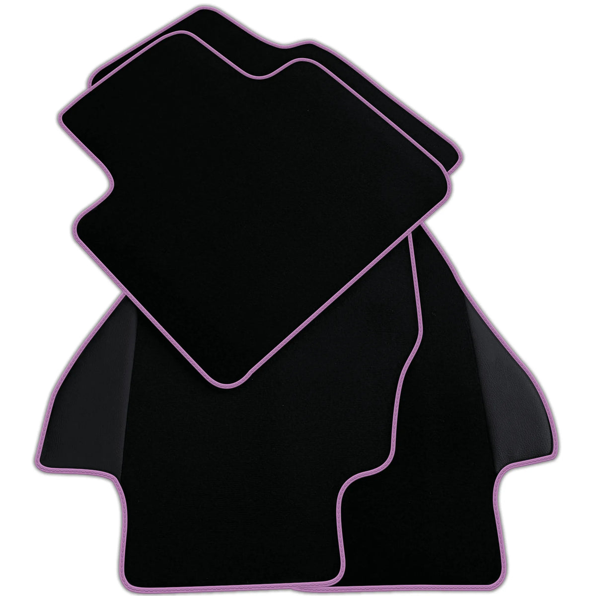 Custom Black Floor Mats for Ferrari Dino 308 GT4 (1973-1979) with Leather