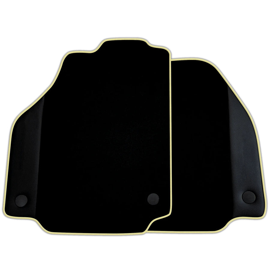 Custom Black Floor Mats for Ferrari F8 Spider (2019-2023) with Leather