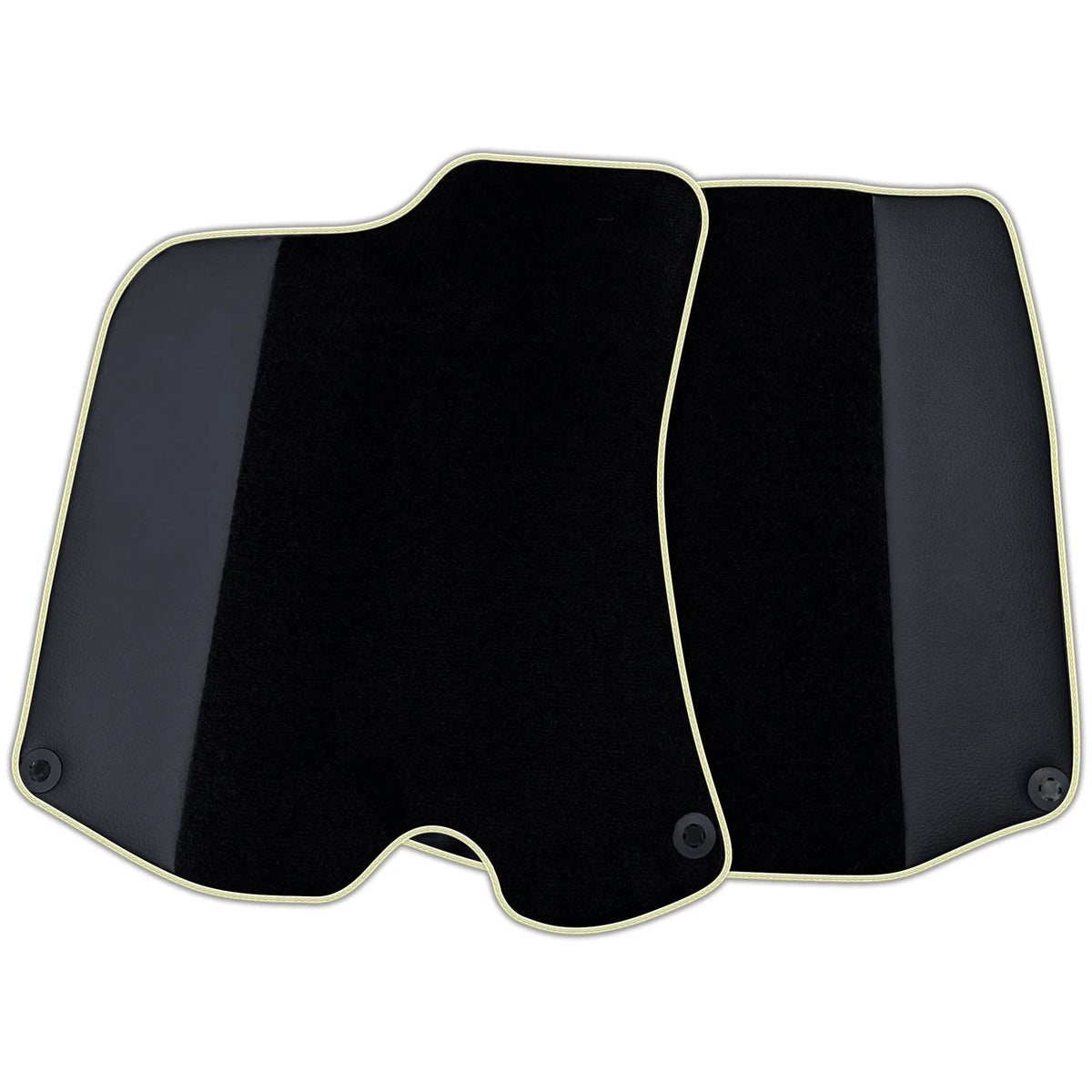 Custom Black Floor Mats For Ferrari Portofino (2018-2023) With Leather