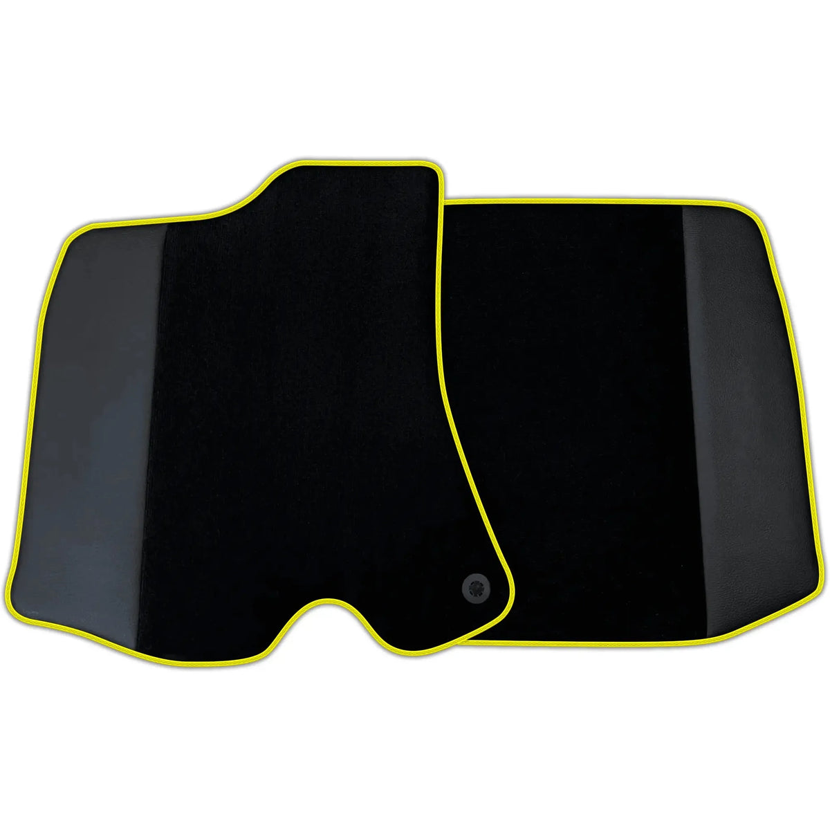 Custom Black Floor Mats for Ferrari Roma (2021-2027) with Leather -
