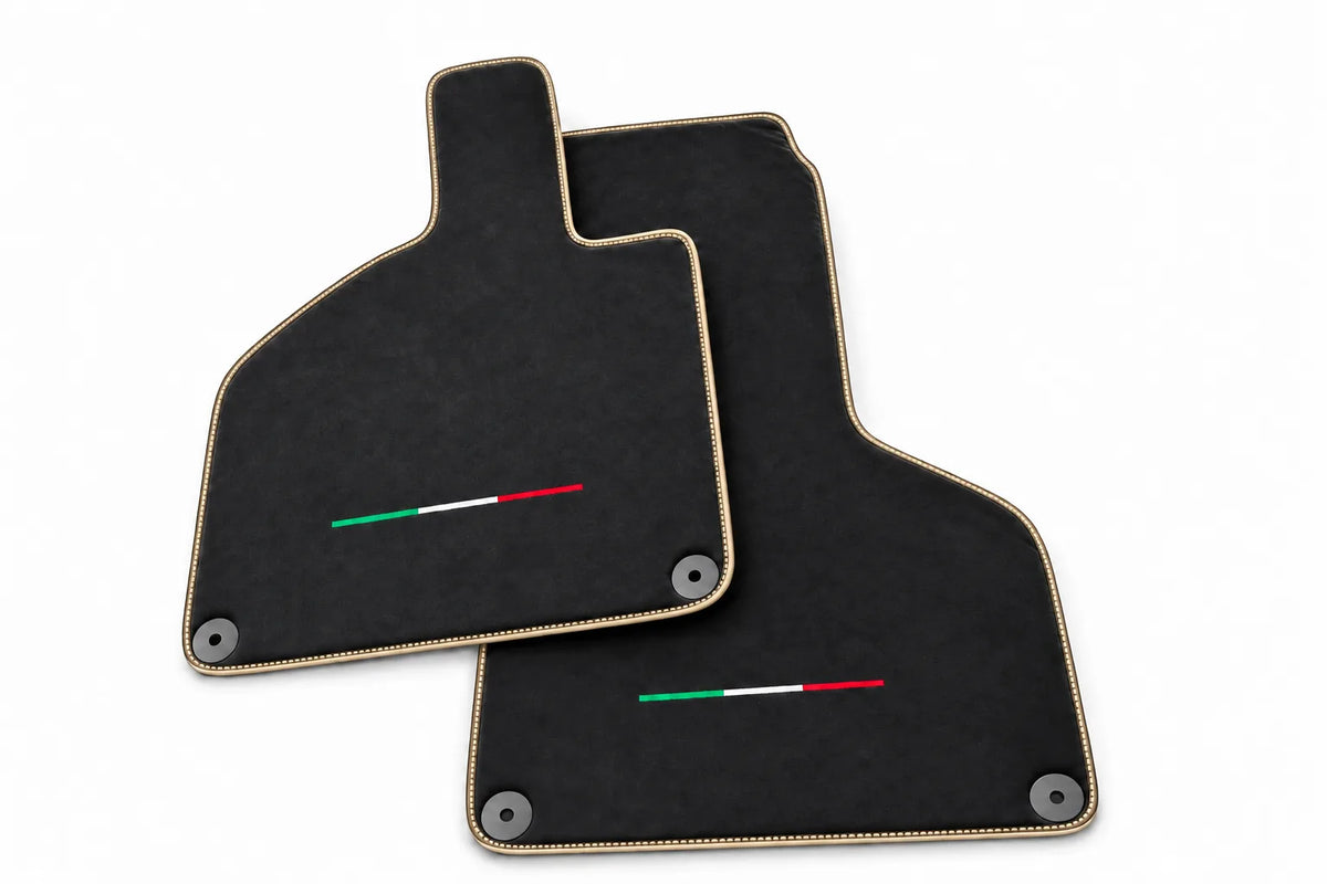 Custom Floor Mats for Lamborghini Huracan Alcantara Leather Beige trim
