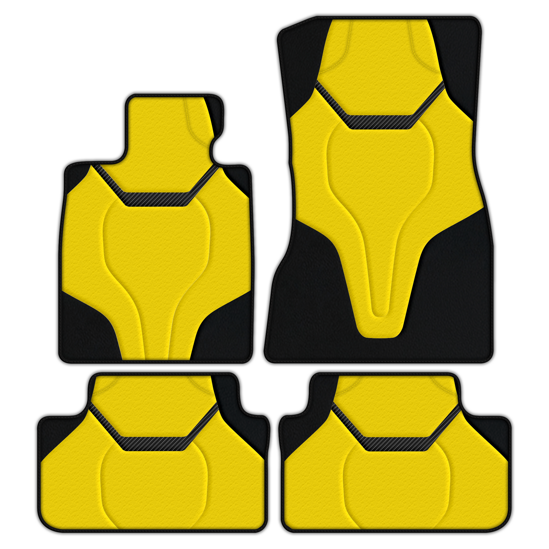 Customizable Leather Floor Mats with AW43 Pattern installed in BMW 6 Series F06 (2012-2018) Gran Coupe interior