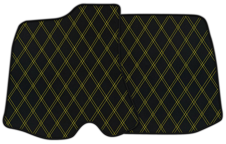 Customizable Leather Floor Mats with Double Diamond Pattern for Ferrari Portofino (2018–2023)