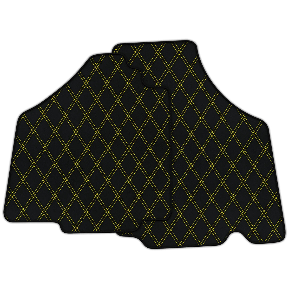 Customizable Leather Floor Mats with Double Diamond Pattern for Lamborghini Murcielago (2001-2010)