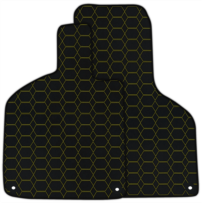 Anpassbare Lederfußmatten mit Hexagon-Muster für Lamborghini Huracan EVO (2019-2024)