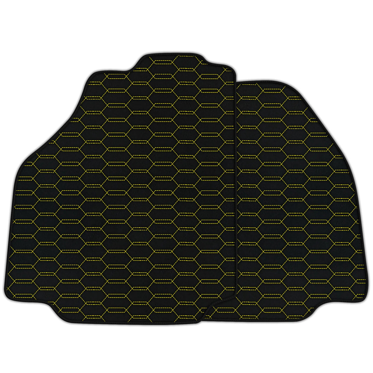 Customizable Leather Floor Mats with Interlaced Hex Pattern for Ferrari 458 GT2 (2012-2015)