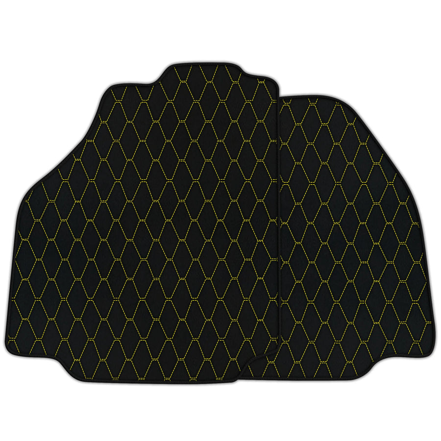 Customizable Leather Floor Mats with Vertical Hex Pattern for Ferrari 488 GTB (2016-2022)