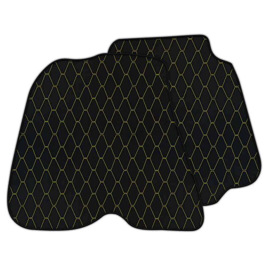Customizable Leather Floor Mats with Vertical Hex Pattern for Ferrari 812 Superfast (2018-2023)