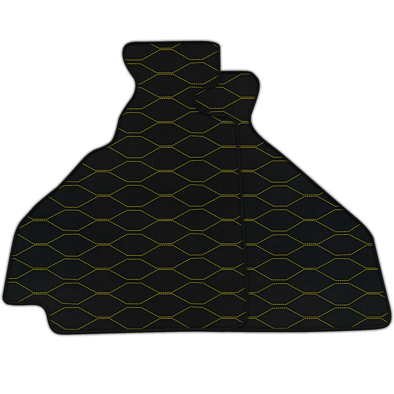 Skreddersydde Bilmatter i Lær med Viper Hexmønster for Ferrari 348 TS (1989-1995)