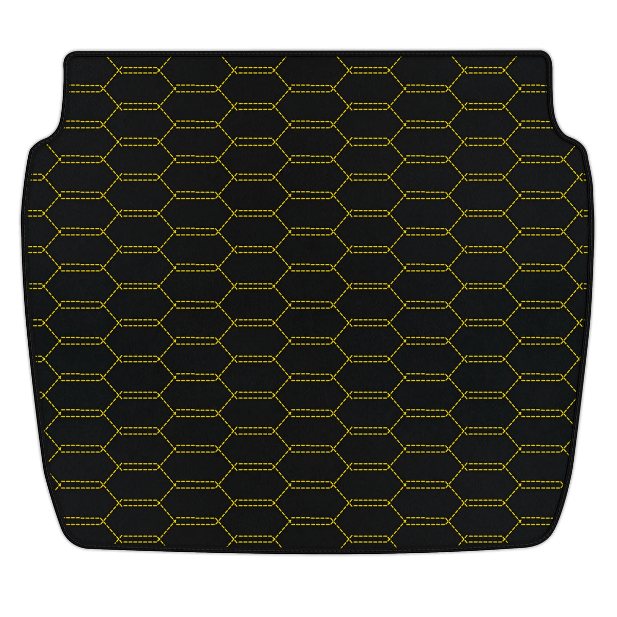 Customizable Leather Trunk Floor Mats with Interlaced Hex Pattern for Ferrari F355 (1994-1999)
