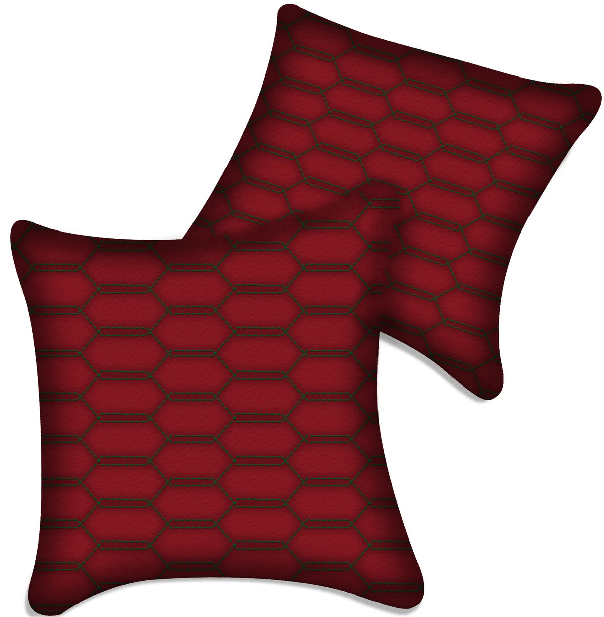 Customizable Red Leather Pillows Set of 2 for All Vehicles