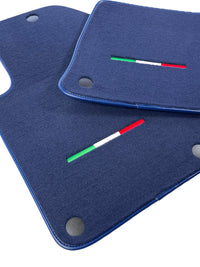 Dark Blue Floor Mats For Ferrari 612 Scaglietti 2005-2011 Italian Edition - AutoWin