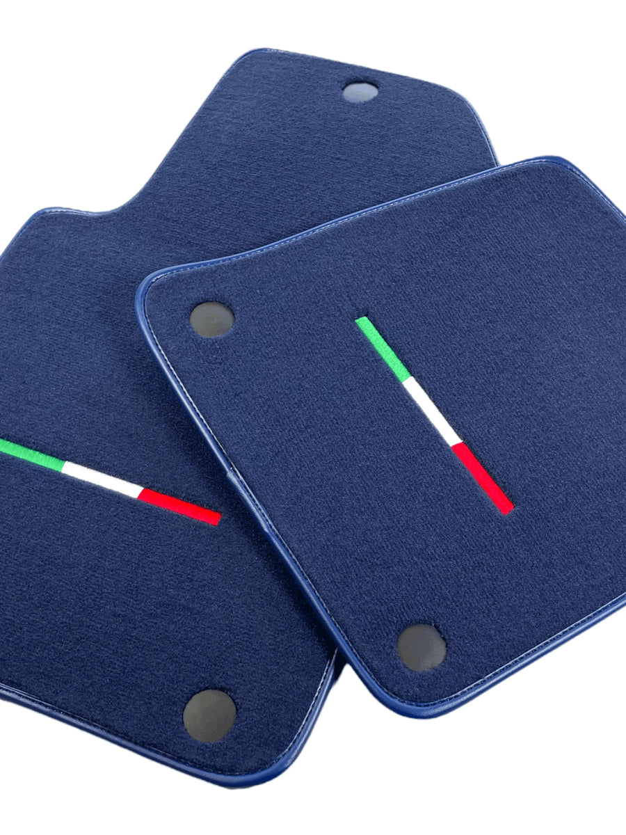 Dark Blue Floor Mats For Ferrari 612 Scaglietti 2005-2011 Italian Edition - AutoWin