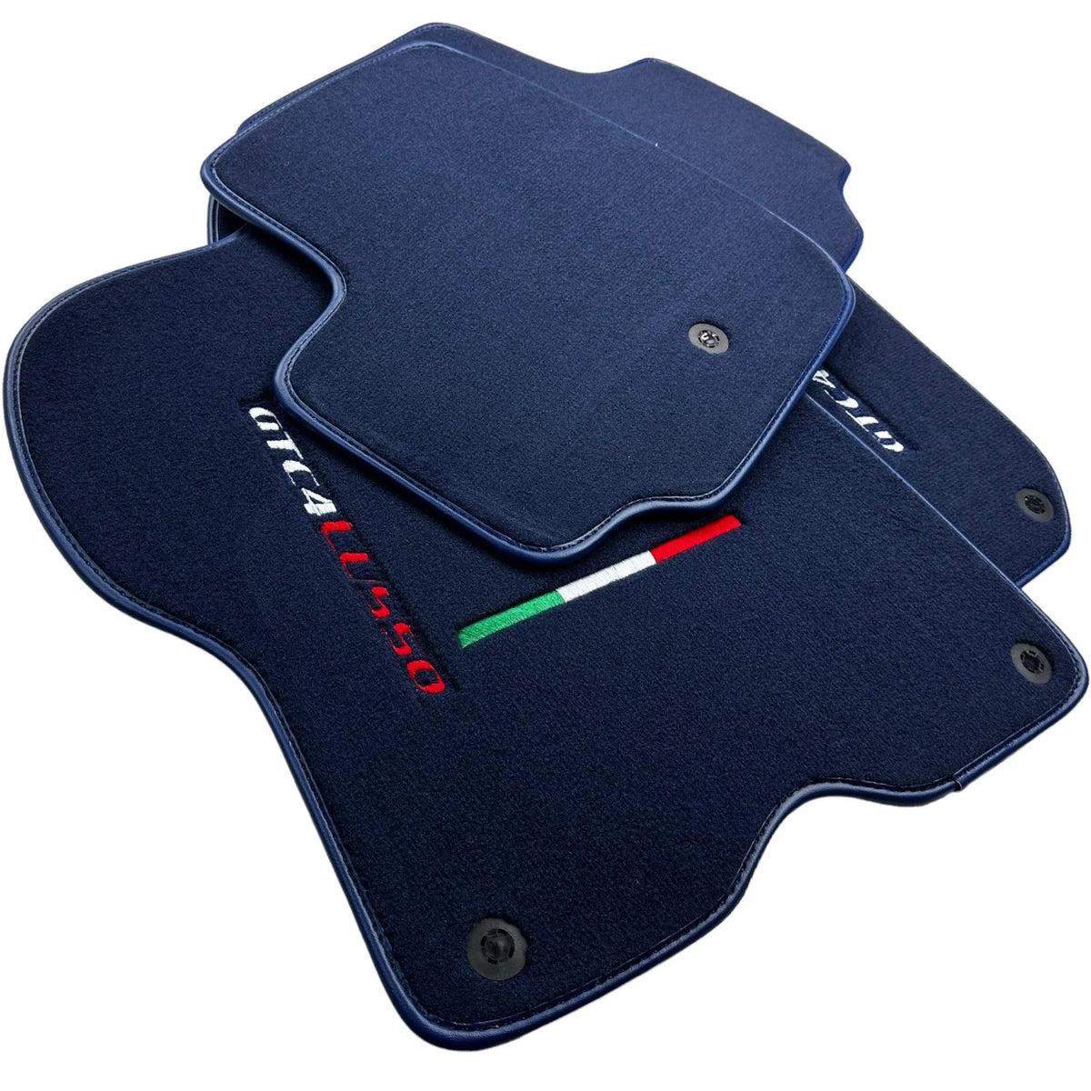 Dark Blue Floor Mats For Ferrari GTC4 Lusso (2016-2023) Italian Edition - AutoWin
