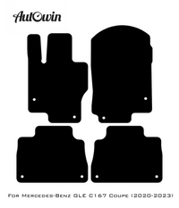 Dark Blue Floor Mats For Mercedes Benz GLE-Class C167 Coupe (2020-2023) | Limited Edition - AutoWin