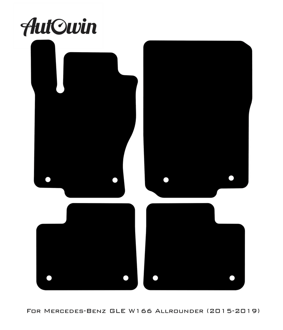 Dark Blue Floor Mats For Mercedes Benz GLE-Class W166 Allrounder (2015-2019) | Limited Edition - AutoWin