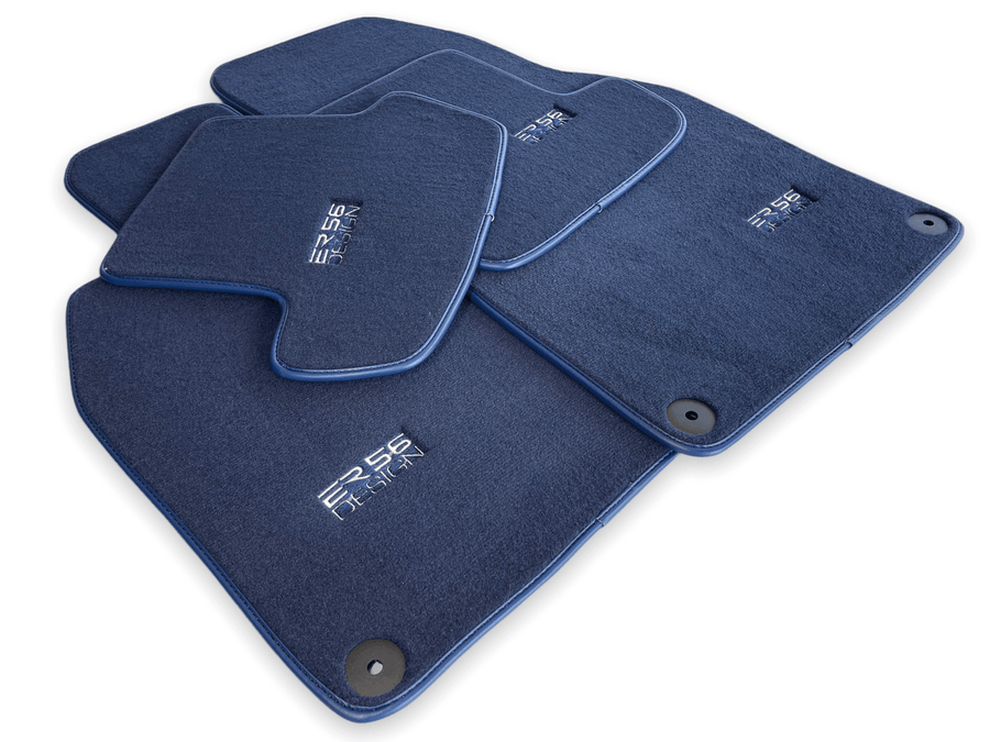 Dark Blue Floor Mats for Porsche Taycan (2019-2023) | ER56 Design - AutoWin