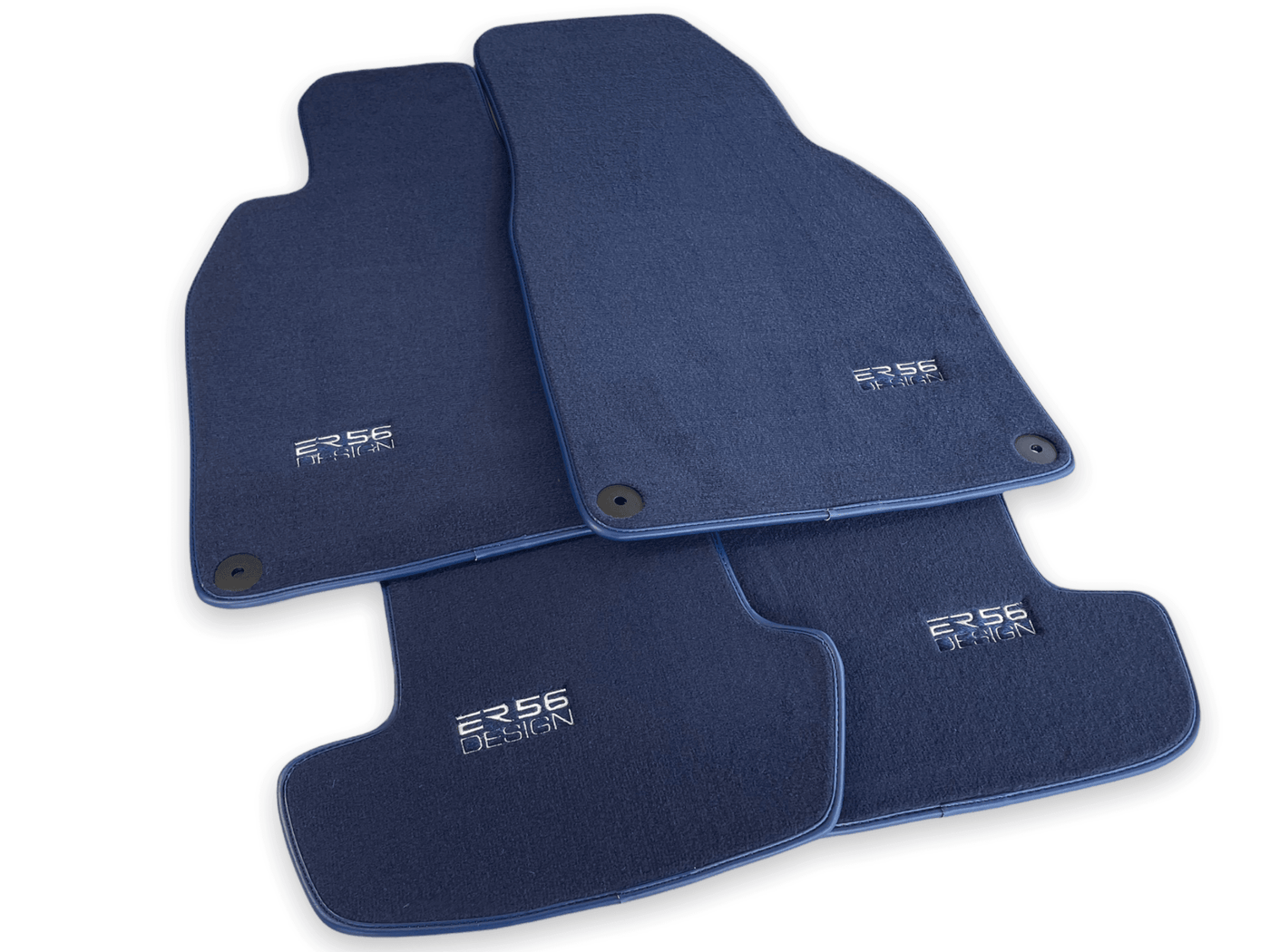 Dark Blue Floor Mats for Porsche Taycan (2019-2023) | ER56 Design - AutoWin
