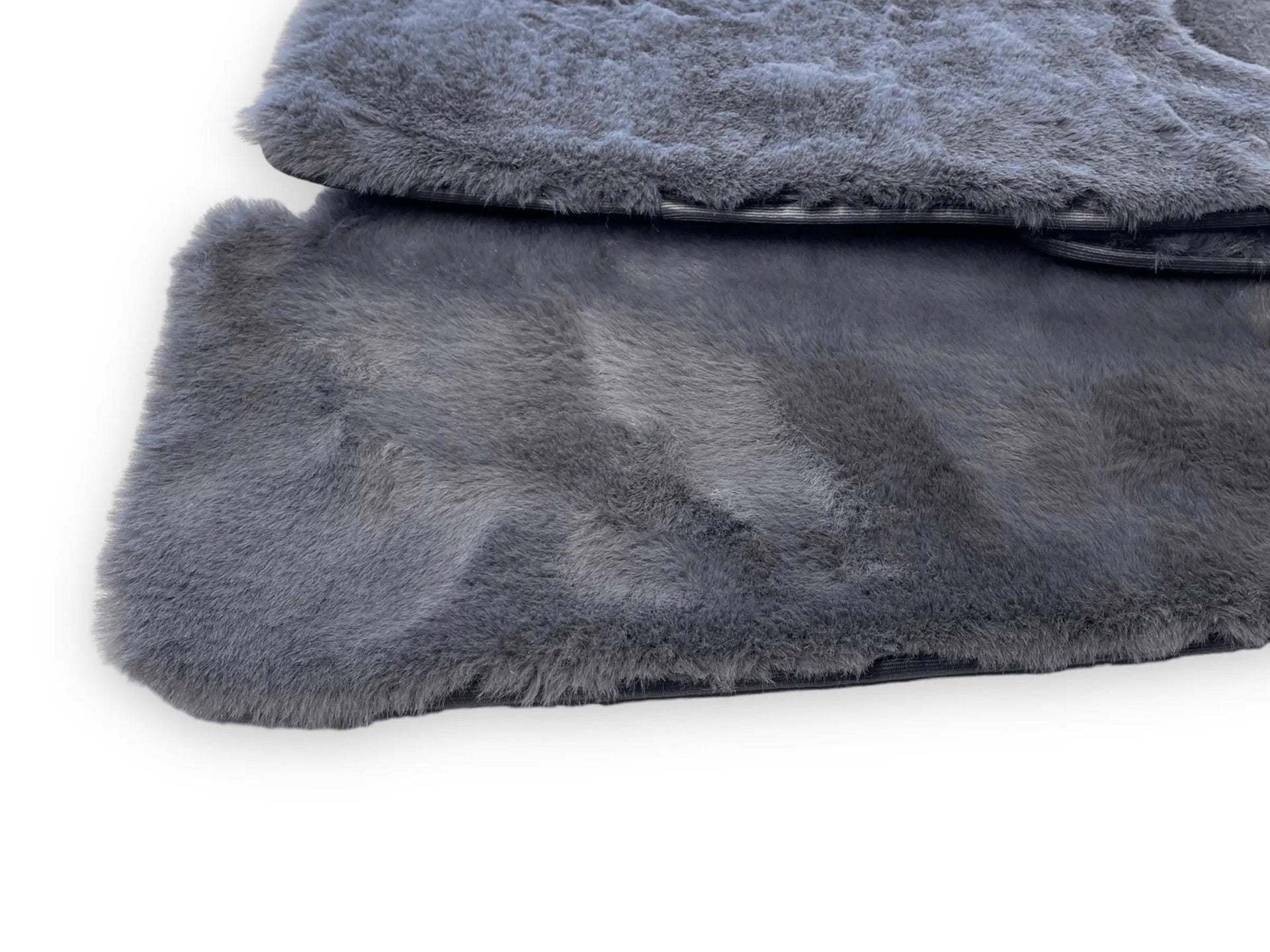 Dark Gray Sheepskin Floor Mats For Bentley Bentayga Design Brand - AutoWin