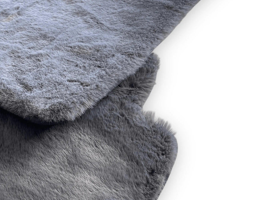 Dark Gray Sheepskin Floor Mats For Bentley Flying Spur (2005-2013) Design Brand - AutoWin