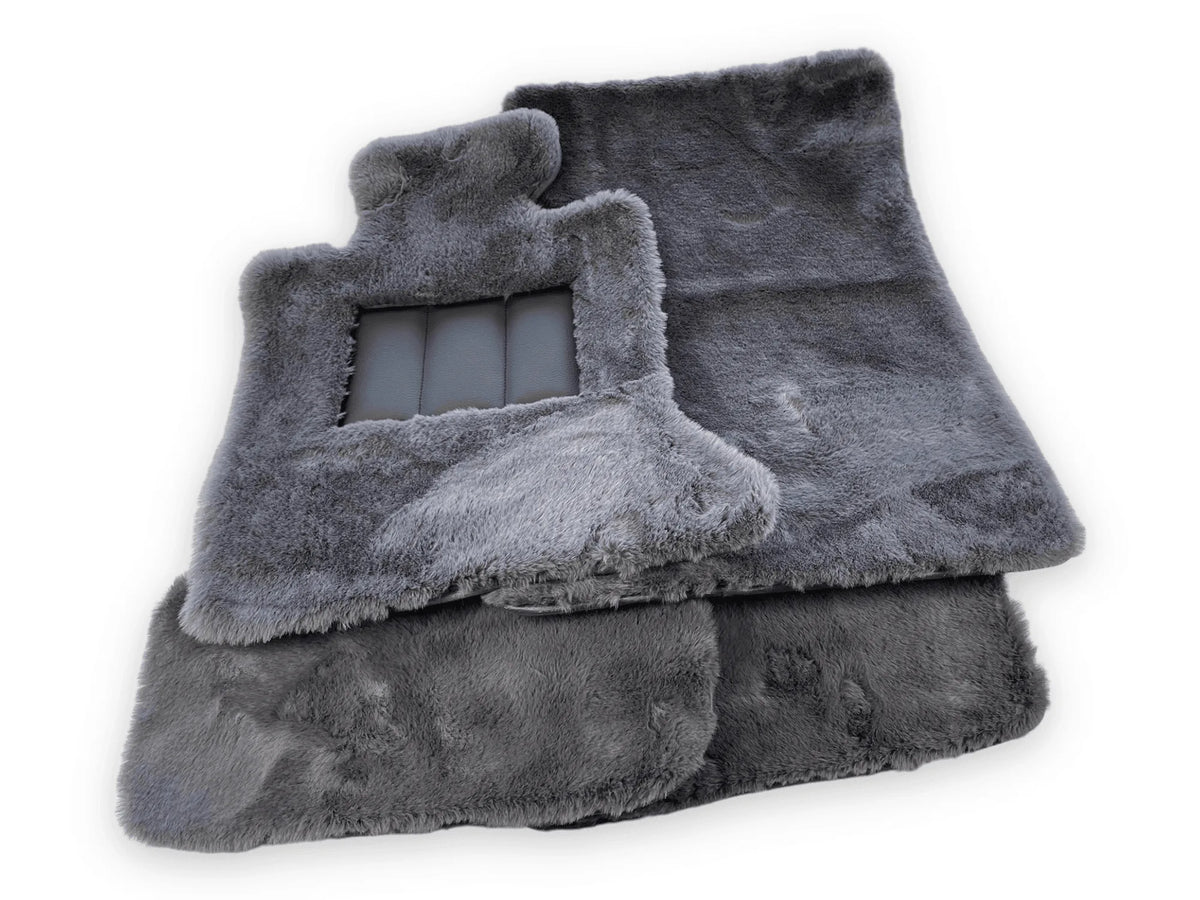Dark Gray Sheepskin Floor Mats For Rolls Royce Ghost Series II (2021-2024) ER56 Design Brand