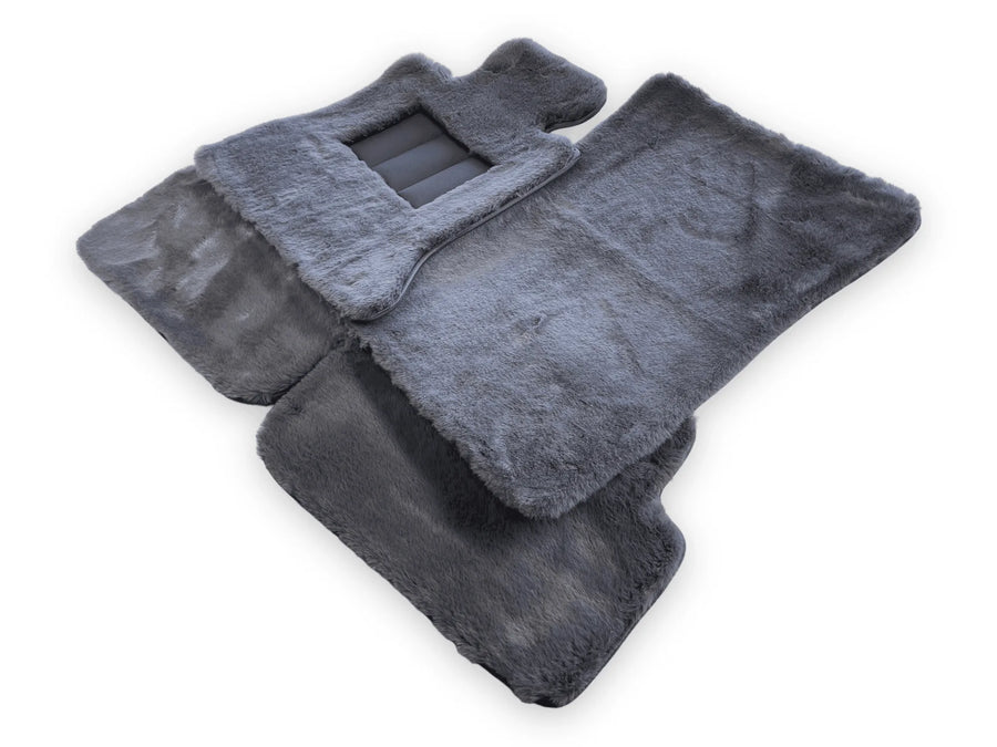 Dark Gray Sheepskin Floor Mats For Rolls Royce Phantom VIII (2017-2024) Er56 Design Brand