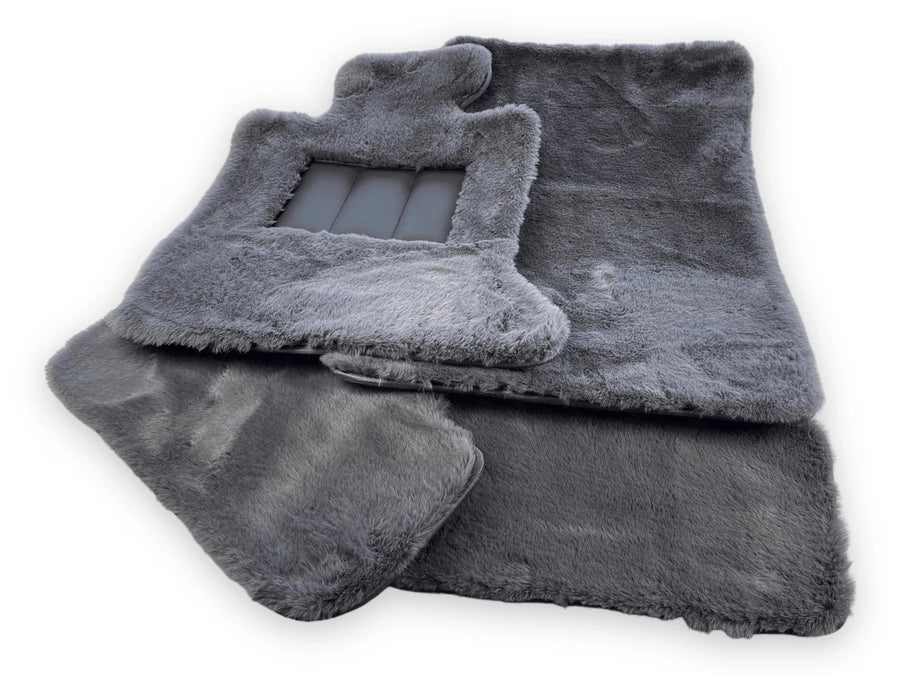 Dark Gray Sheepskin Floor Mats For Rolls Royce Phantom VIII (2017-2024) Er56 Design Brand
