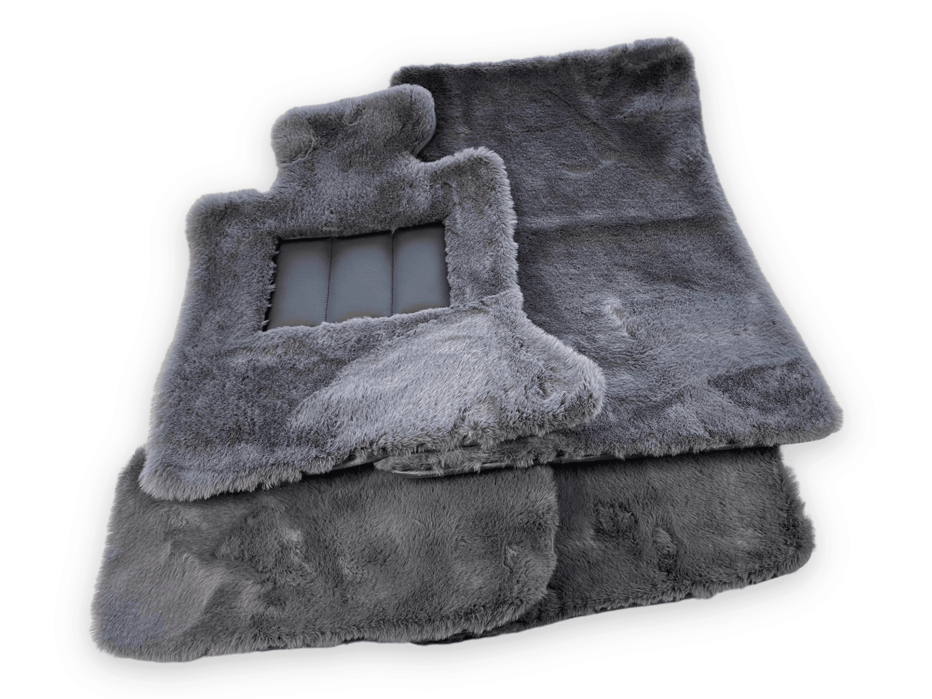Dark Gray Sheepskin Floor Mats For Rolls Royce Spectre (2023-2024) Er56 Design Brand - AutoWin