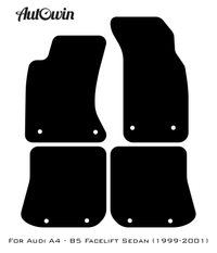 Floor Mats for Audi A4 - B5 Facelift Sedan (1999-2001) ER56 Design - AutoWin