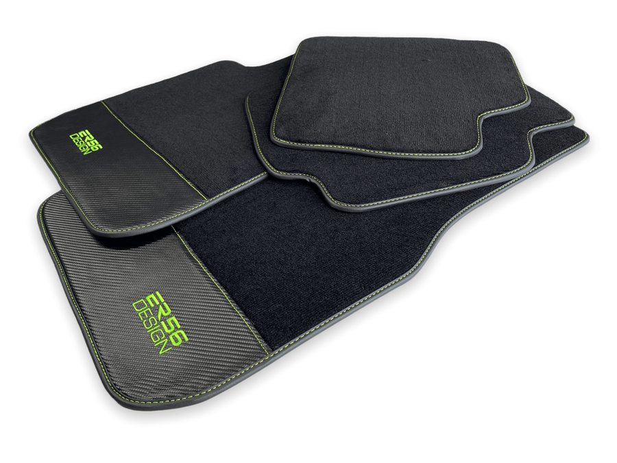 Floor Mats For BMW Gran Tourer F46 (2015-2022) 7 Seats Carbon Leather Er56 Design - AutoWin