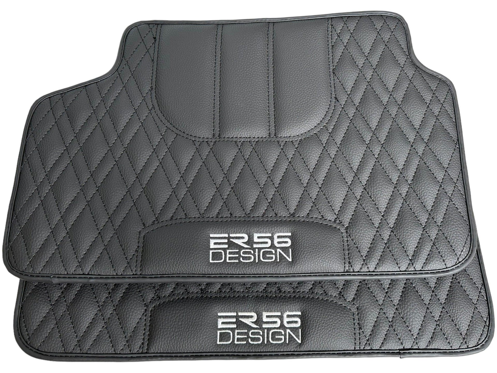 Floor Mats For BMW X5M F85 SUV Black Leather | ER56 Design - AutoWin