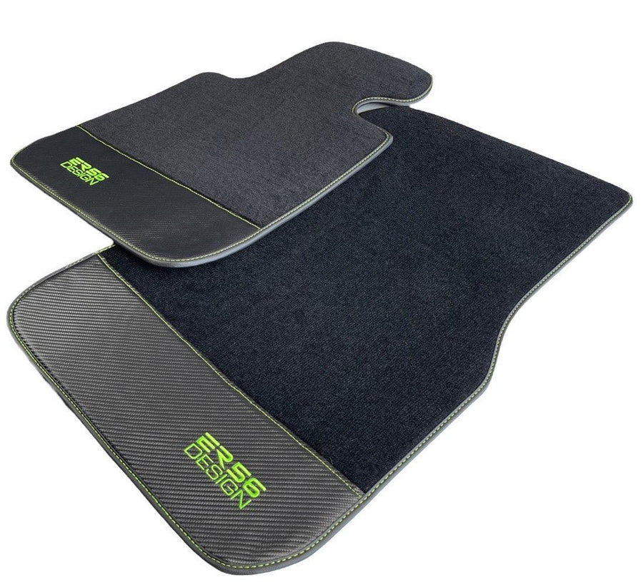 Floor Mats For BMW Z4 Series E86 Coupe (2003-2008) Carbon Leather Er56 Design - AutoWin