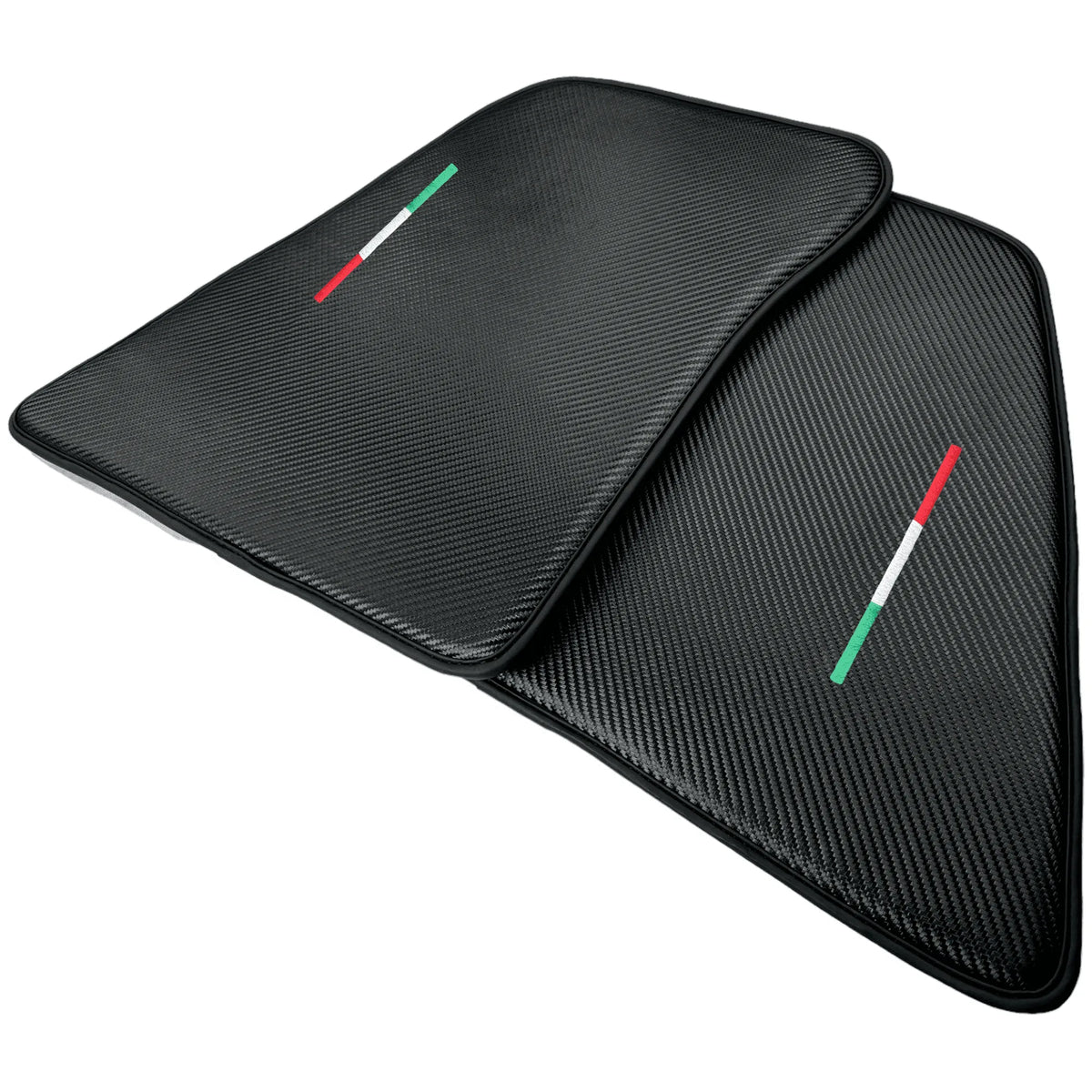 Floor Mats for Ferrari 296 GTS (2022-2027) Made From Carbon Fiber Leather - AutoWin