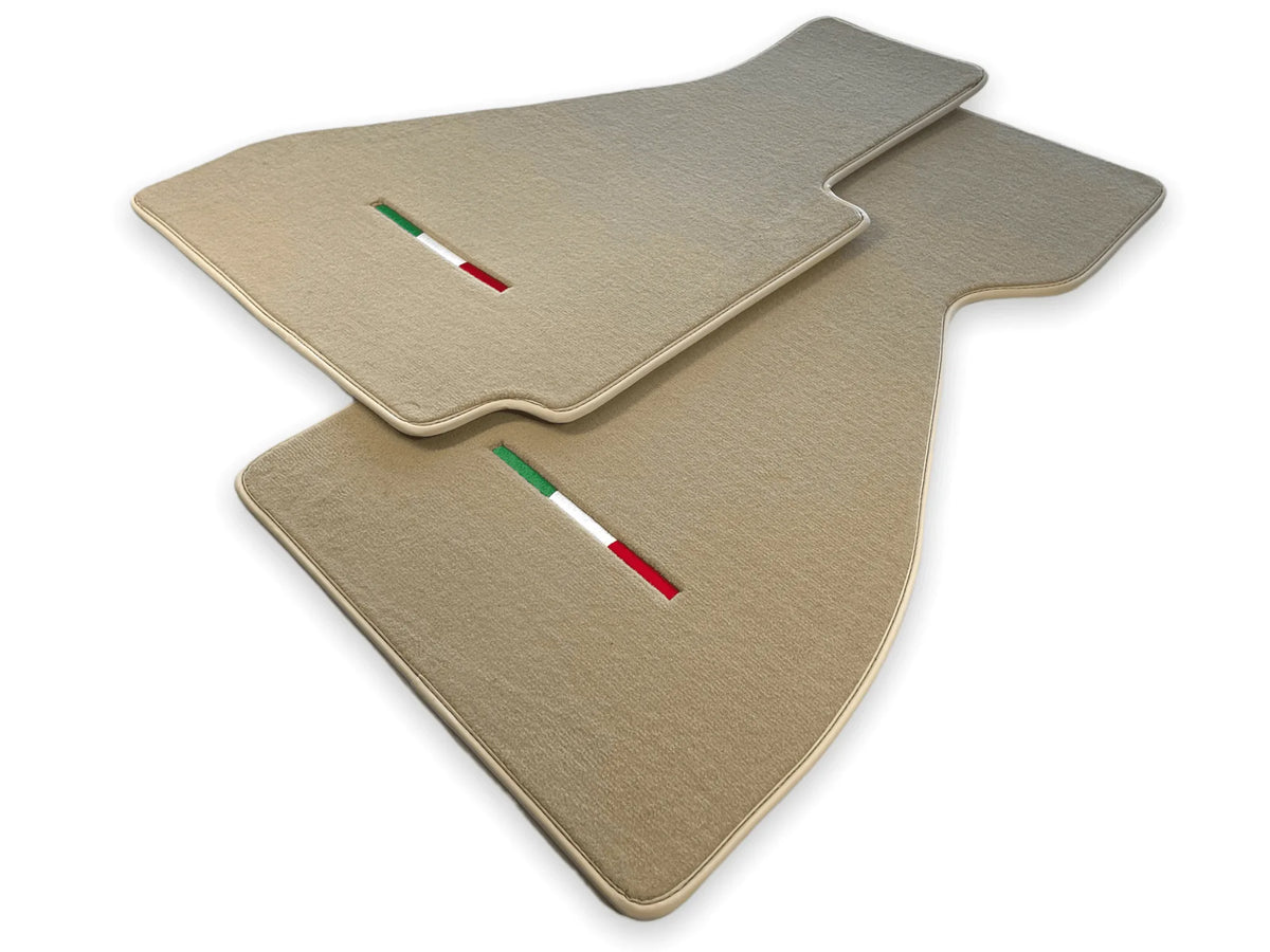 Floor Mats For Ferrari 328 GTB 1985-1989 Beige Autowin Brand Italian Edition - AutoWin
