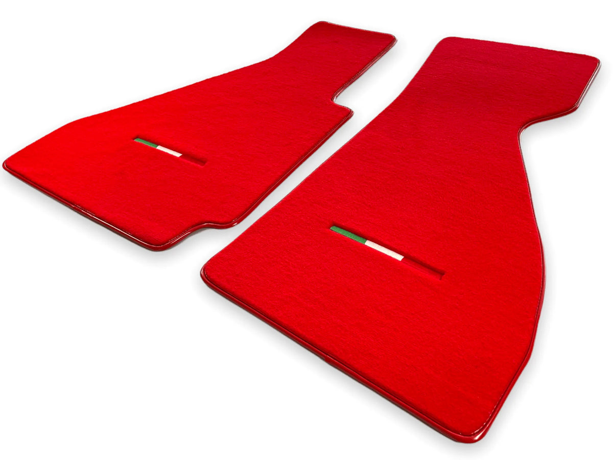 Floor Mats For Ferrari 328 GTB 1985-1989 Red Autowin Brand Italian Edition - AutoWin